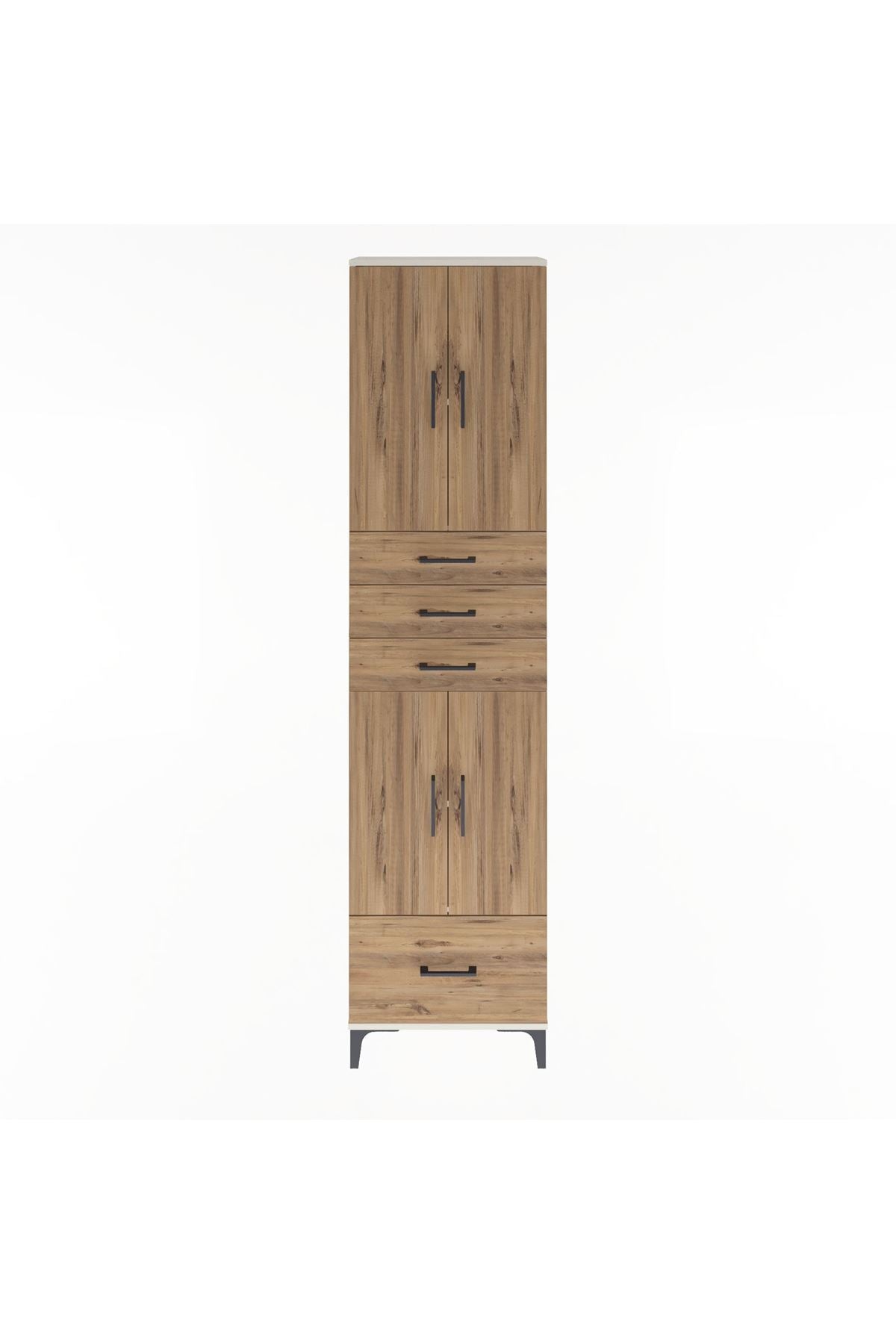 Arges Dolap 4 Raflı 4 Çekmeceli 4 Kapaklı 60x30x243 Aytaşı-Çam