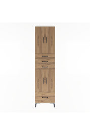 Arges Dolap 4 Raflı 4 Çekmeceli 4 Kapaklı 60x30x243 Aytaşı-Çam