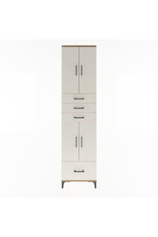 Arges Dolap 4 Raflı 4 Çekmeceli 4 Kapaklı 60x30x243 Çam-Aytaşı