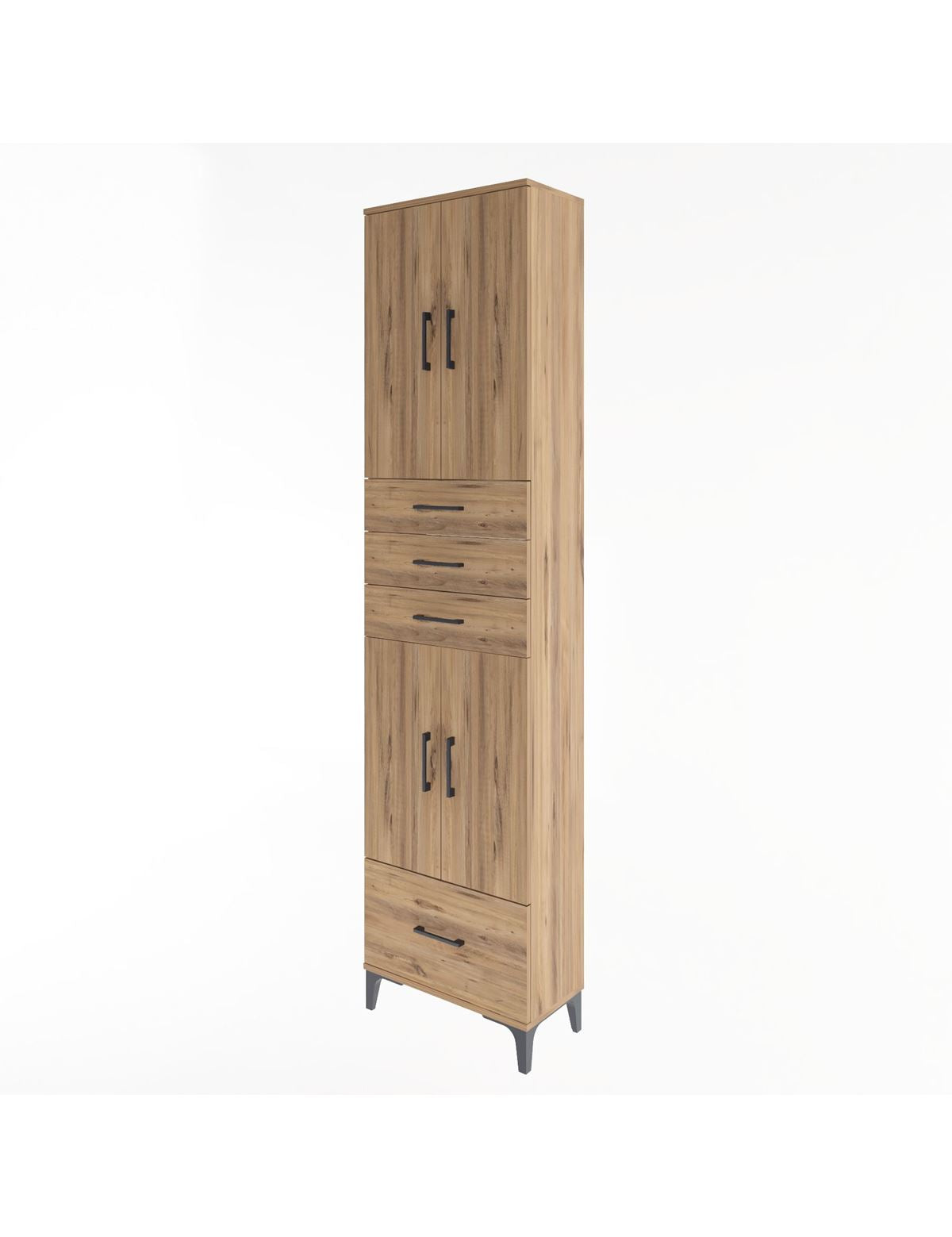 Arges Dolap 4 Raflı 4 Çekmeceli 4 Kapaklı 60x30x243 - S32M012V9A