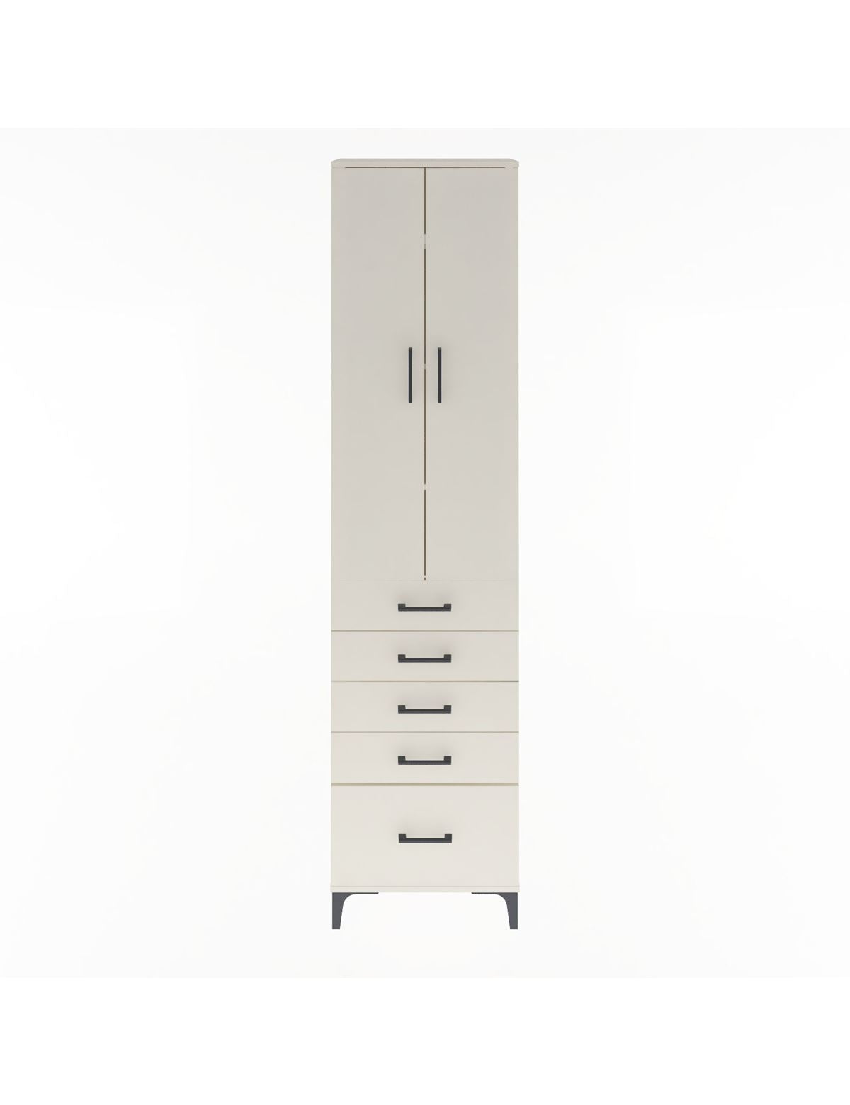 Arges Dolap 4 Raflı 5 Çekmeceli 2 Kapaklı 60x30x243 Aytaşı-Aytaşı