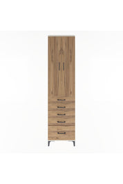 Arges Dolap 4 Raflı 5 Çekmeceli 2 Kapaklı 60x30x243 Aytaşı-Çam