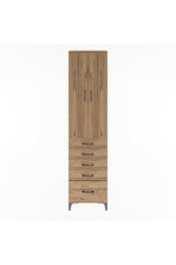 Arges Dolap 4 Raflı 5 Çekmeceli 2 Kapaklı 60x30x243
