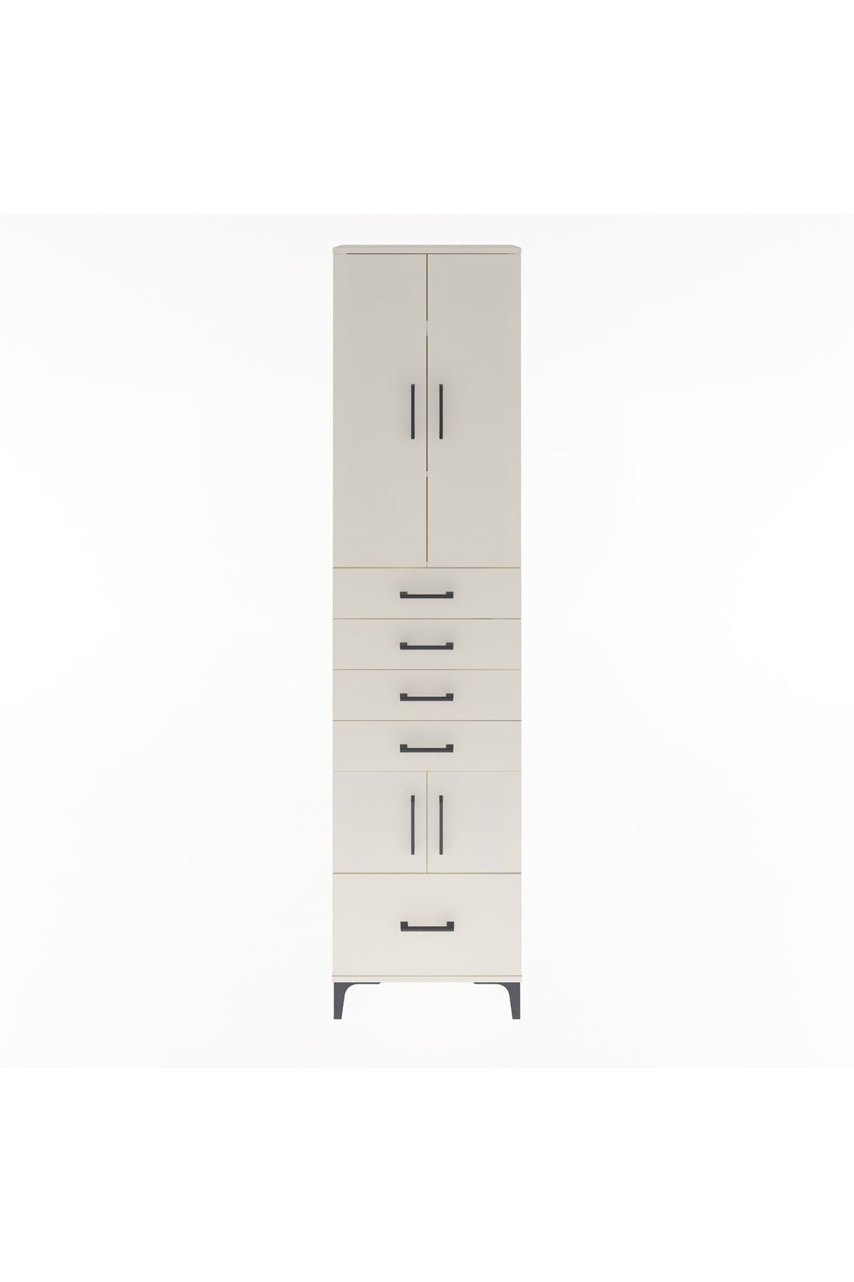 Arges Dolap 4 Raflı 5 Çekmeceli 4 Kapaklı 60x30x243 Aytaşı-Aytaşı