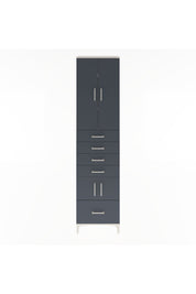 Arges Dolap 4 Raflı 5 Çekmeceli 4 Kapaklı 60x30x243 Aytaşı-Antrasit