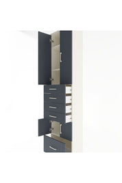 Arges Dolap 4 Raflı 5 Çekmeceli 4 Kapaklı 60x30x243 Aytaşı-Antrasit