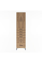 Arges Dolap 4 Raflı 5 Çekmeceli 4 Kapaklı 60x30x243 Aytaşı-Çam