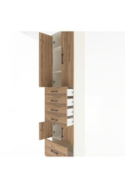 Arges Dolap 4 Raflı 5 Çekmeceli 4 Kapaklı 60x30x243 Aytaşı-Çam