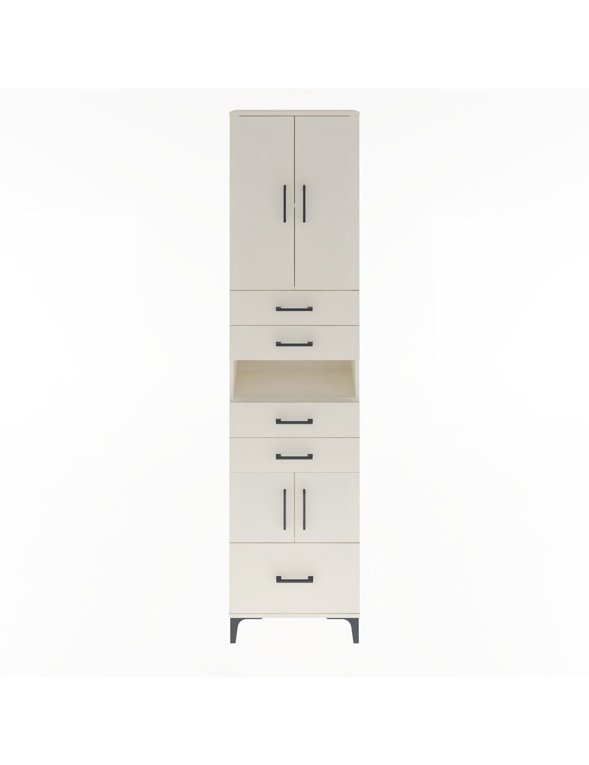 Arges Dolap 4 Raflı 5 Çekmeceli 4 Kapaklı 60x30x243 Aytaşı-Aytaşı