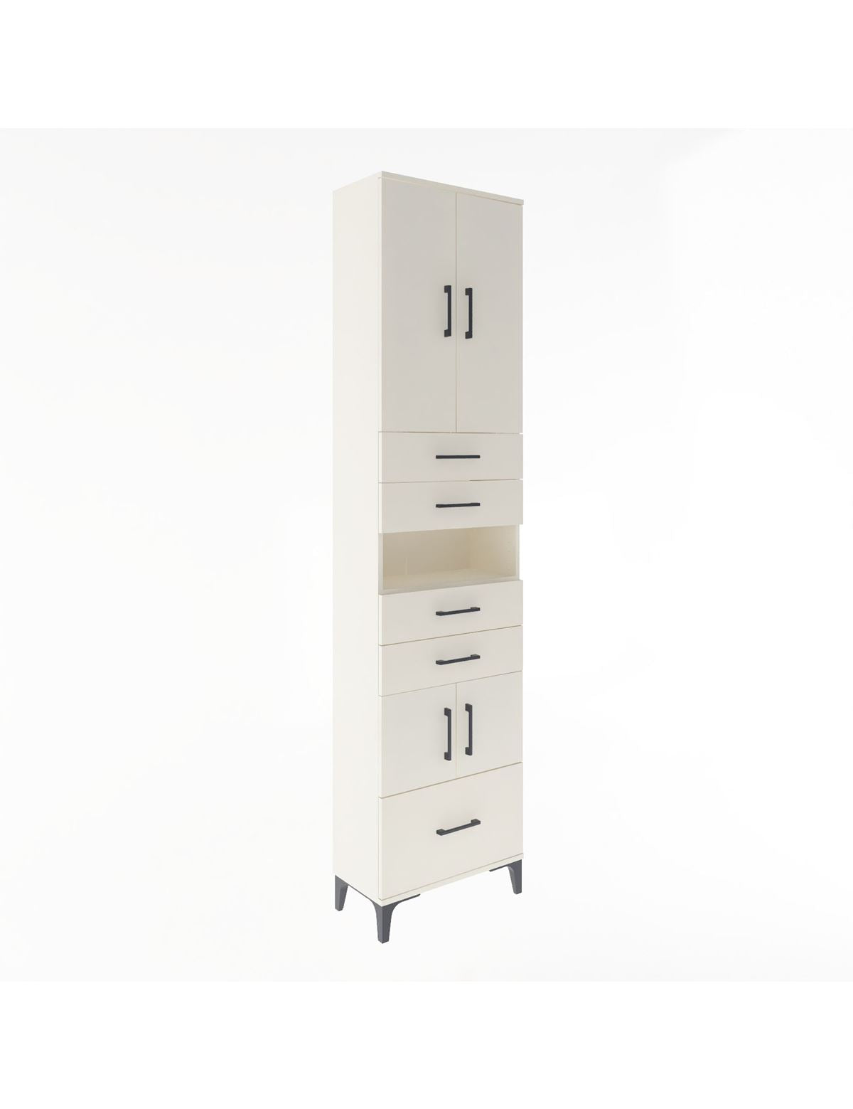 Arges Dolap 4 Raflı 5 Çekmeceli 4 Kapaklı 60x30x243 Aytaşı-Aytaşı