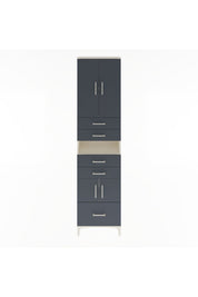 Arges Dolap 4 Raflı 5 Çekmeceli 4 Kapaklı 60x30x243 Aytaşı-Antrasit
