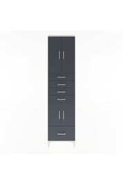Arges Dolap 4 Raflı 5 Çekmeceli 4 Kapaklı 60x30x243 Aytaşı-Antrasit