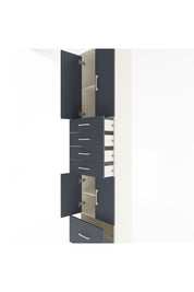 Arges Dolap 4 Raflı 5 Çekmeceli 4 Kapaklı 60x30x243 Aytaşı-Antrasit