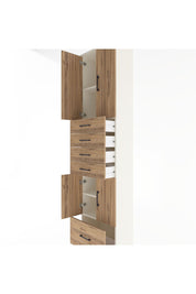 Arges Dolap 4 Raflı 5 Çekmeceli 4 Kapaklı 60x30x243 Aytaşı-Çam