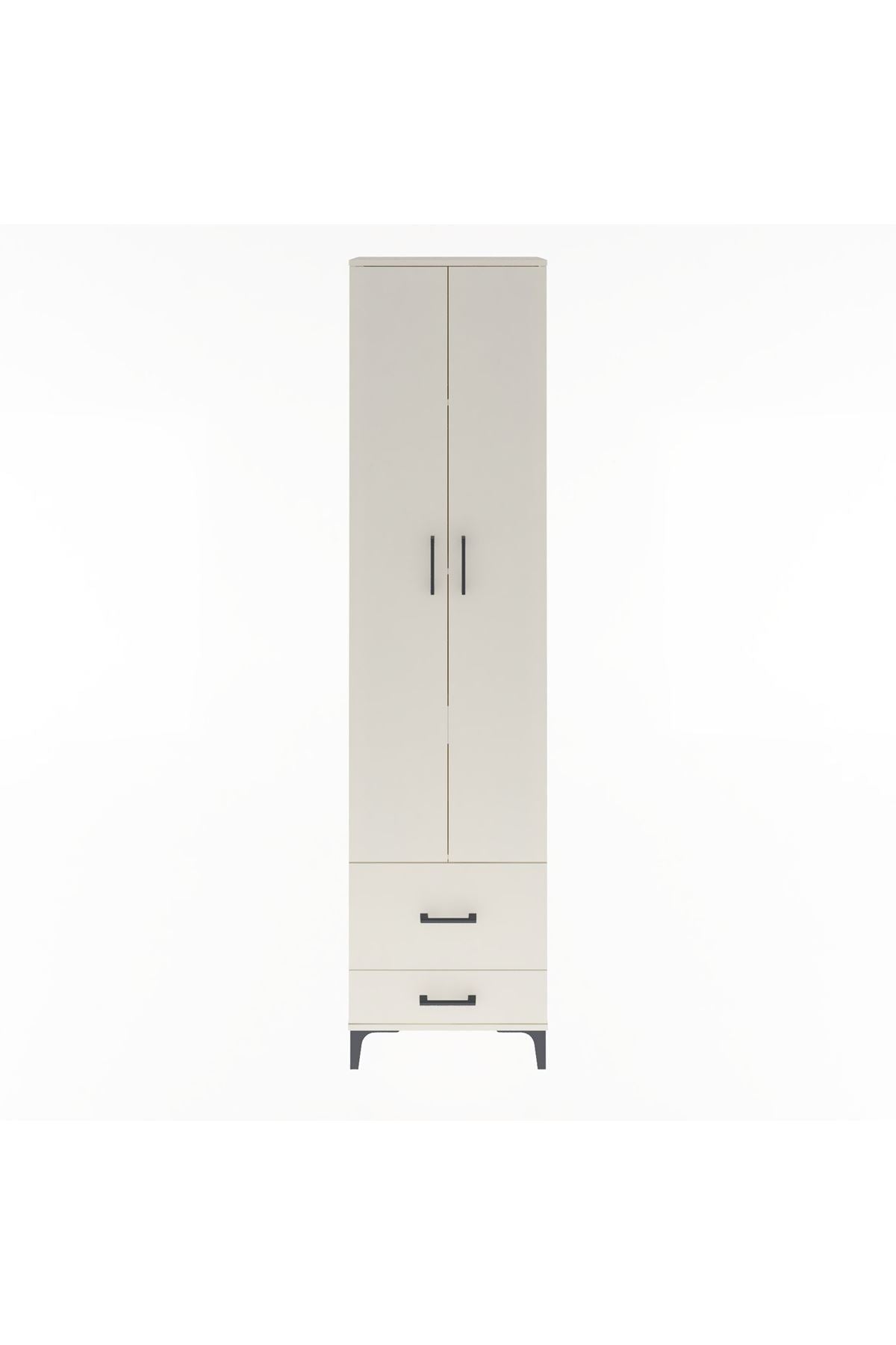 Arges Dolap 4 Raflı 2 Çekmeceli 2 Kapaklı 60x30x243 Aytaşı-Aytaşı