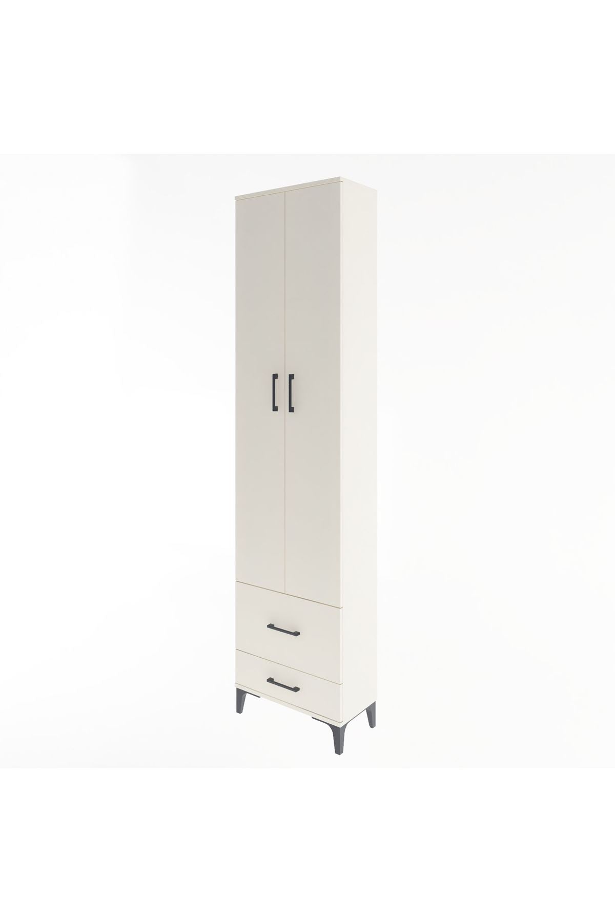 Arges Dolap 4 Raflı 2 Çekmeceli 2 Kapaklı 60x30x243 Aytaşı-Aytaşı