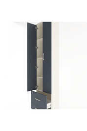 Arges Dolap 4 Raflı 2 Çekmeceli 2 Kapaklı 60x30x243 Aytaşı-Antrasit