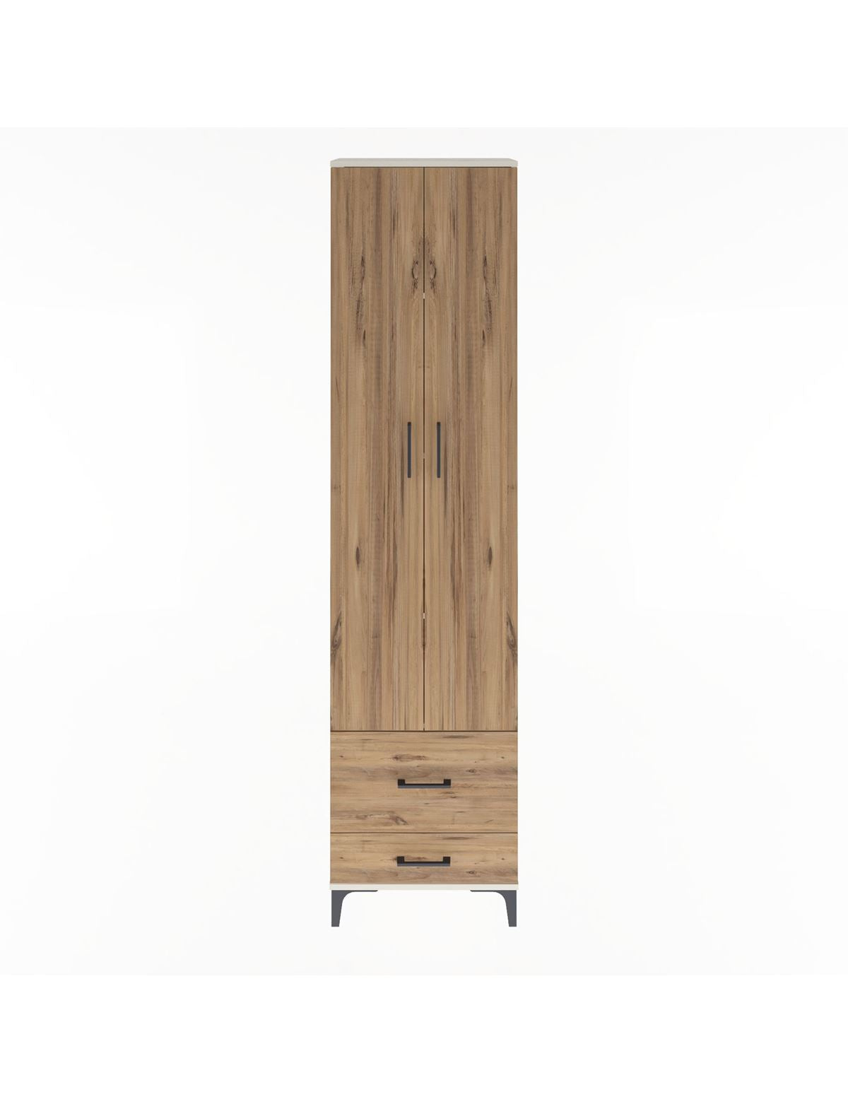 Arges Dolap 4 Raflı 2 Çekmeceli 2 Kapaklı 60x30x243 Aytaşı-Çam