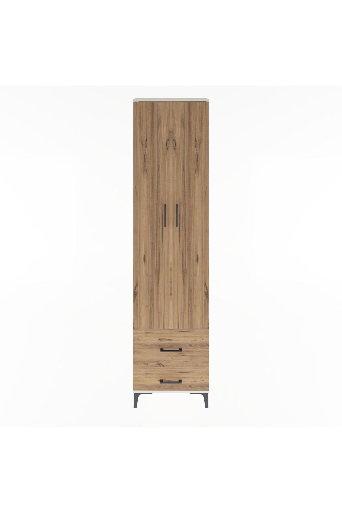 Arges Dolap 4 Raflı 2 Çekmeceli 2 Kapaklı 60x30x243 Aytaşı-Çam