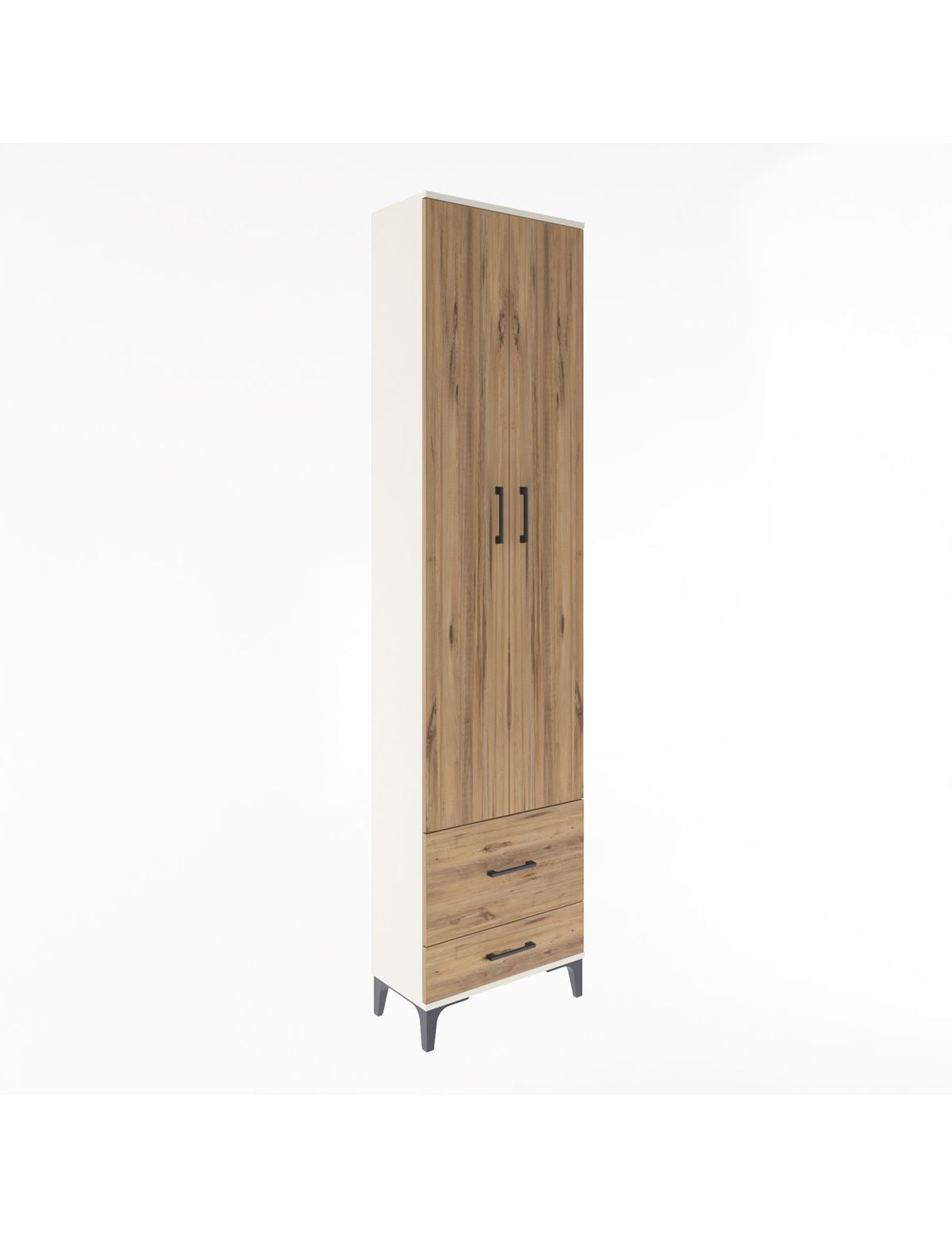 Arges Dolap 4 Raflı 2 Çekmeceli 2 Kapaklı 60x30x243 Aytaşı-Çam