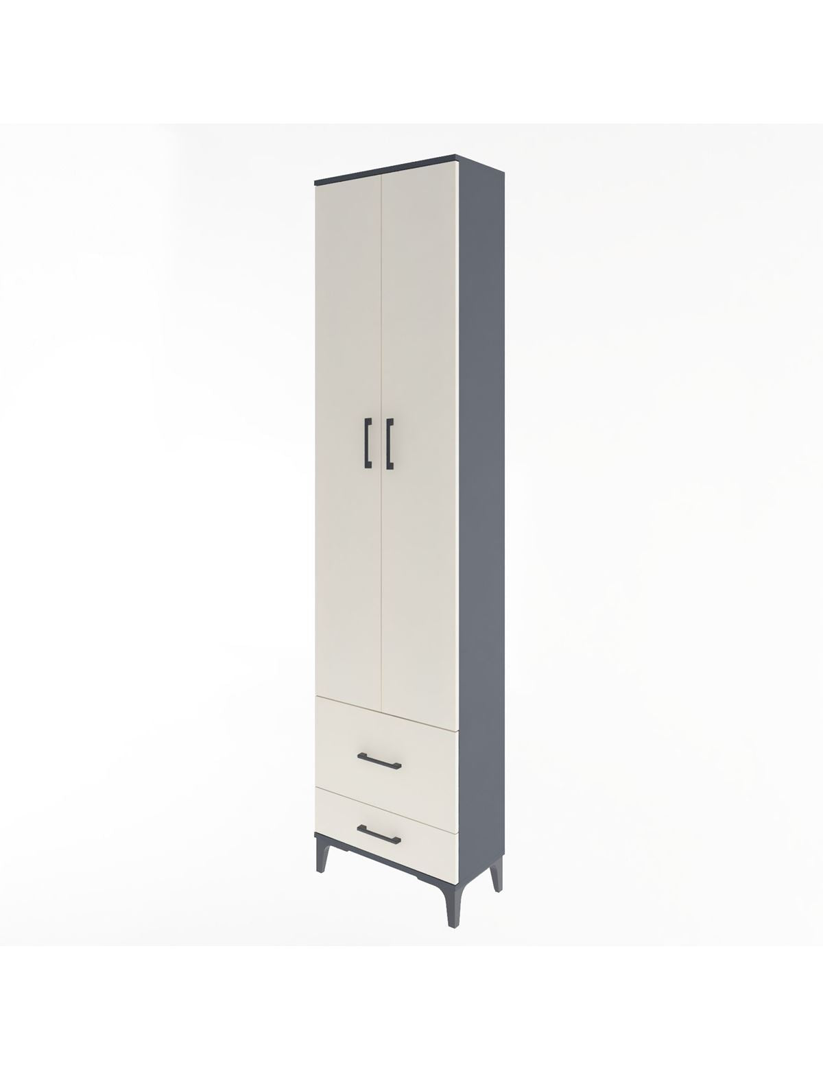 Arges Dolap 4 Raflı 2 Çekmeceli 2 Kapaklı 60x30x243 - S32M017V4A