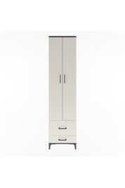 Arges Dolap 4 Raflı 2 Çekmeceli 2 Kapaklı 60x30x243 Antrasit-Aytaşı