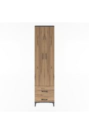 Arges Dolap 4 Raflı 2 Çekmeceli 2 Kapaklı 60x30x243 Antrasit-Çam