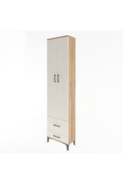 Arges Dolap 4 Raflı 2 Çekmeceli 2 Kapaklı 60x30x243 Çam-Aytaşı