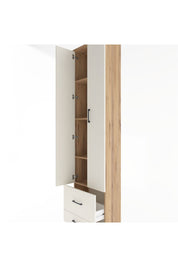 Arges Dolap 4 Raflı 2 Çekmeceli 2 Kapaklı 60x30x243 Çam-Aytaşı