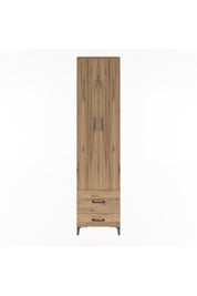 Arges Dolap 4 Raflı 2 Çekmeceli 2 Kapaklı 60x30x243 Çam-Çam