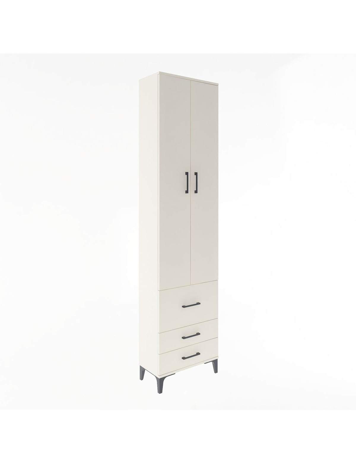 Arges Dolap 4 Raflı 3 Çekmeceli 2 Kapaklı 60x30x243 Aytaşı-Aytaşı