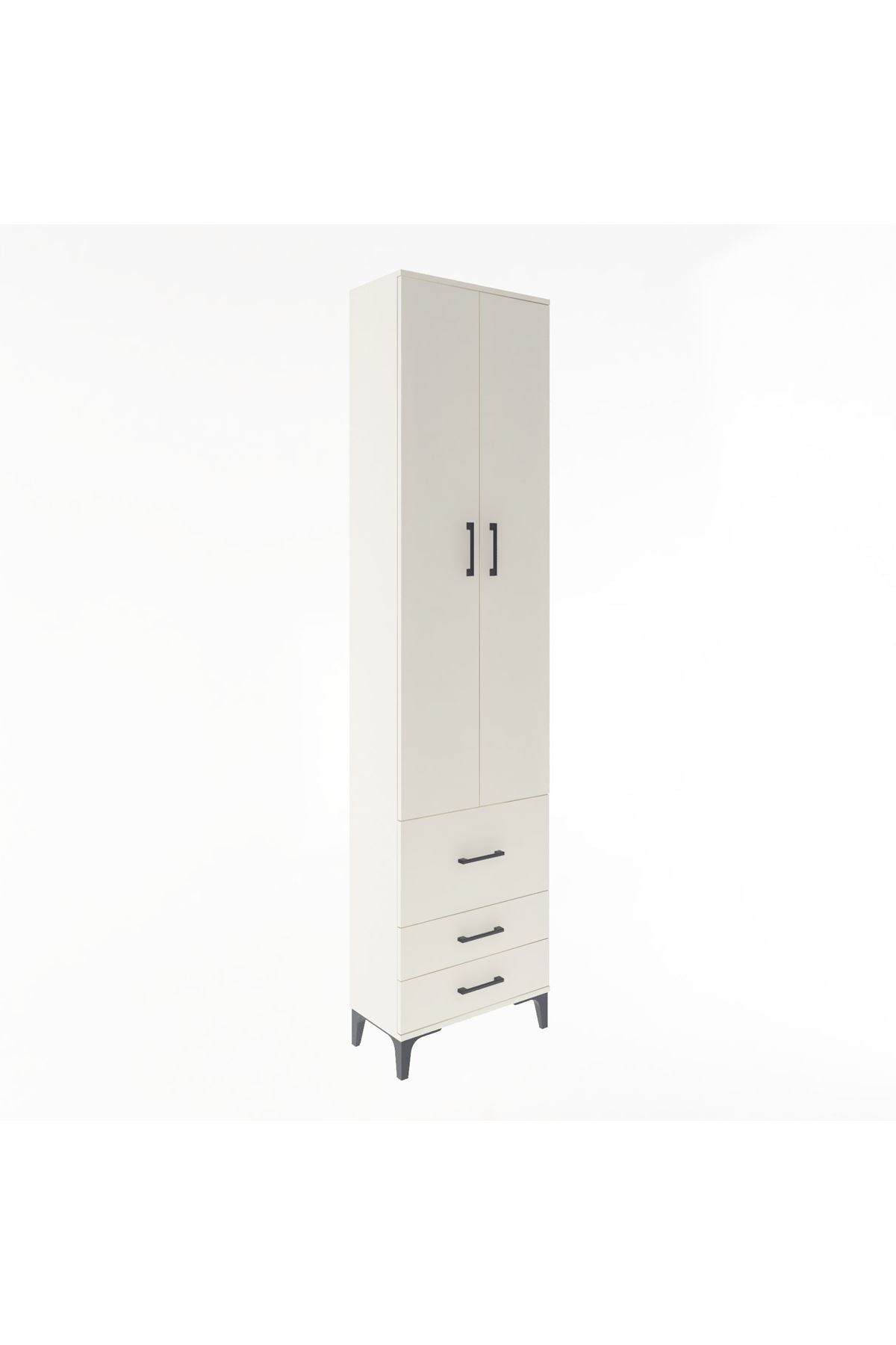 Arges Dolap 4 Raflı 3 Çekmeceli 2 Kapaklı 60x30x243 Aytaşı-Aytaşı