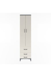 Arges Dolap 4 Raflı 3 Çekmeceli 2 Kapaklı 60x30x243 Antrasit-Aytaşı