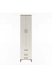 Arges Dolap 4 Raflı 3 Çekmeceli 2 Kapaklı 60x30x243 Çam-Aytaşı