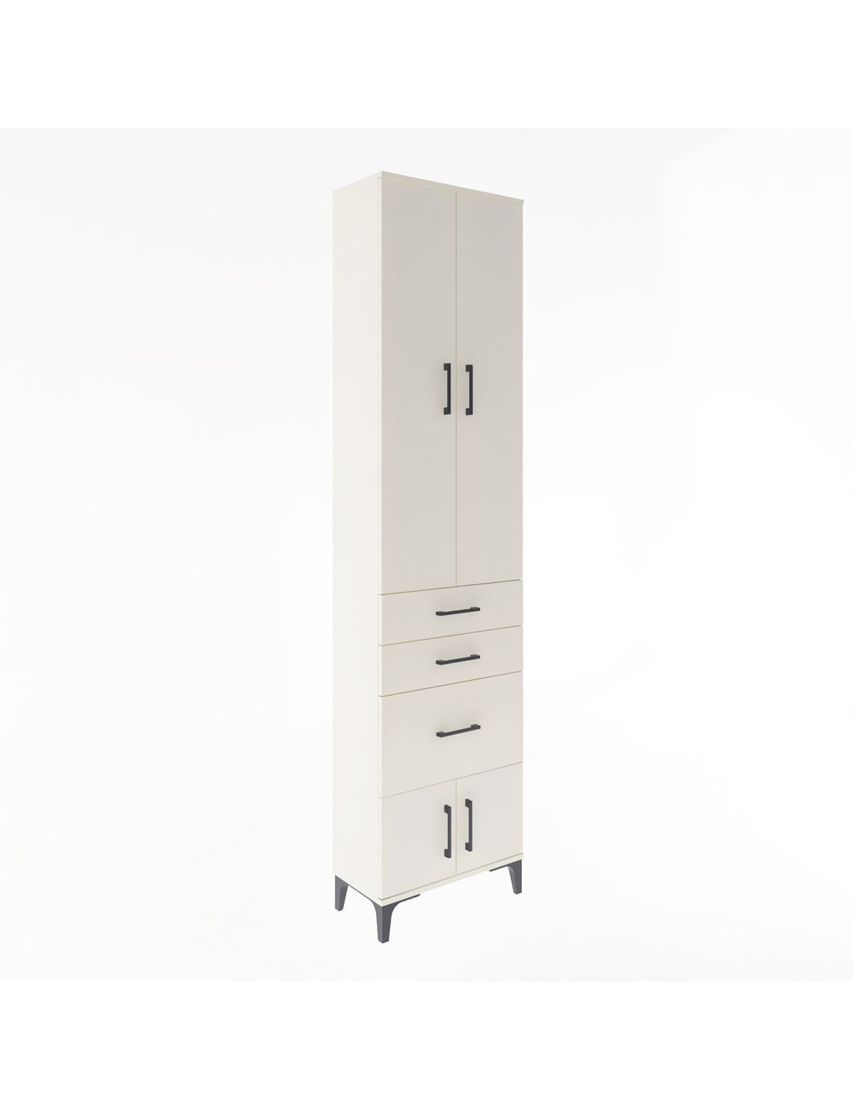 Arges Dolap 3 Raflı 3 Çekmeceli 4 Kapaklı 60x30x243 Aytaşı-Aytaşı