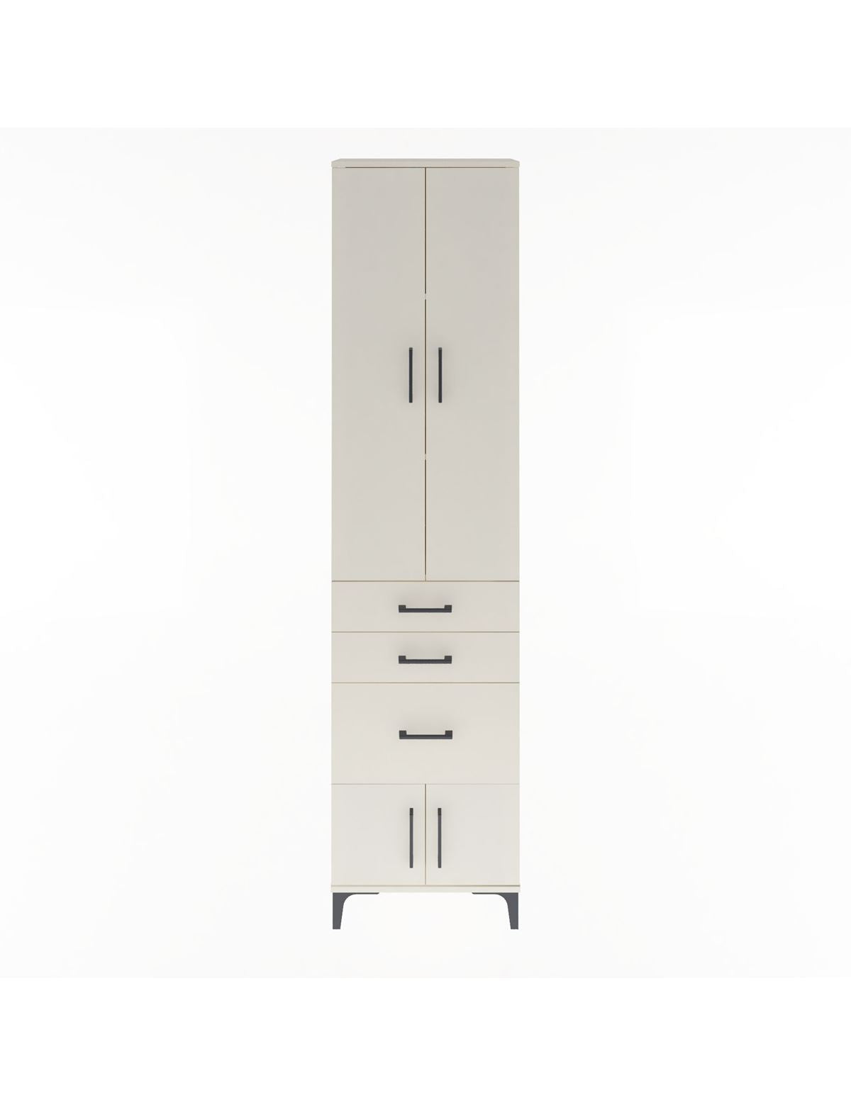 Arges Dolap 3 Raflı 3 Çekmeceli 4 Kapaklı 60x30x243 Aytaşı-Aytaşı