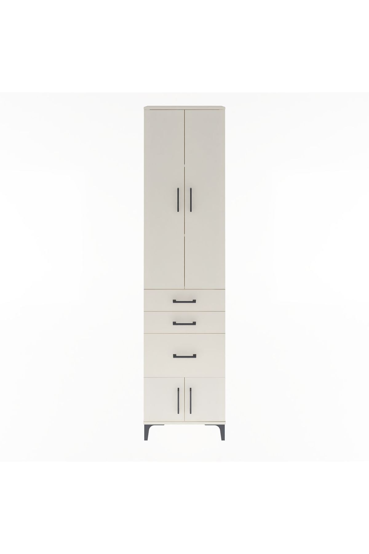 Arges Dolap 3 Raflı 3 Çekmeceli 4 Kapaklı 60x30x243 Aytaşı-Aytaşı