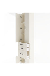 Arges Dolap 3 Raflı 3 Çekmeceli 4 Kapaklı 60x30x243 Aytaşı-Aytaşı