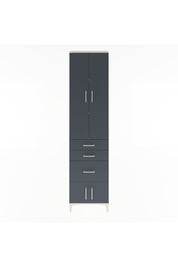 Arges Dolap 3 Raflı 3 Çekmeceli 4 Kapaklı 60x30x243 Aytaşı-Antrasit