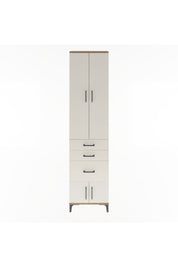 Arges Dolap 3 Raflı 3 Çekmeceli 4 Kapaklı 60x30x243 Çam-Aytaşı