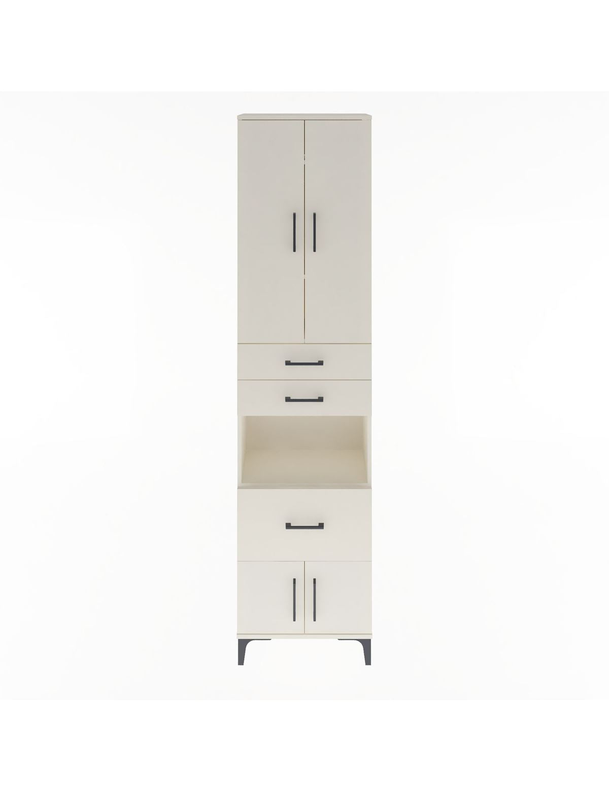 Arges Dolap 4 Raflı 3 Çekmeceli 2 Kapaklı 60x30x243 Aytaşı-Aytaşı