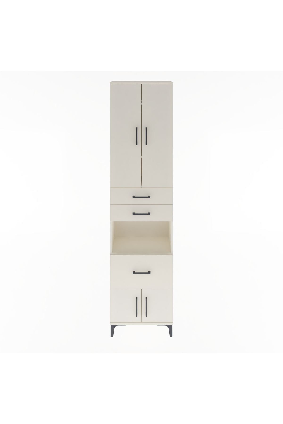 Arges Dolap 4 Raflı 3 Çekmeceli 2 Kapaklı 60x30x243 Aytaşı-Aytaşı