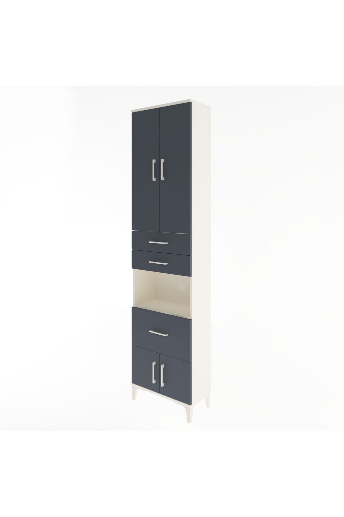 Arges Dolap 4 Raflı 3 Çekmeceli 2 Kapaklı 60x30x243 - S32M020V2A