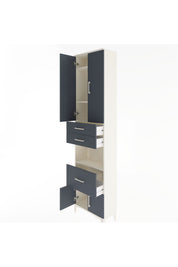 Arges Dolap 4 Raflı 3 Çekmeceli 2 Kapaklı 60x30x243 - S32M020V2A