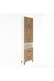 Arges Dolap 4 Raflı 3 Çekmeceli 2 Kapaklı 60x30x243 Aytaşı-Çam