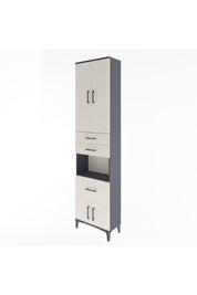 Arges Dolap 4 Raflı 3 Çekmeceli 2 Kapaklı 60x30x243 - S32M020V4A