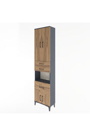 Arges Dolap 4 Raflı 3 Çekmeceli 2 Kapaklı 60x30x243 - S32M020V6A