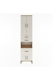 Arges Dolap 4 Raflı 3 Çekmeceli 2 Kapaklı 60x30x243 Çam-Aytaşı