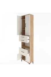 Arges Dolap 4 Raflı 3 Çekmeceli 2 Kapaklı 60x30x243 - S32M020V7A
