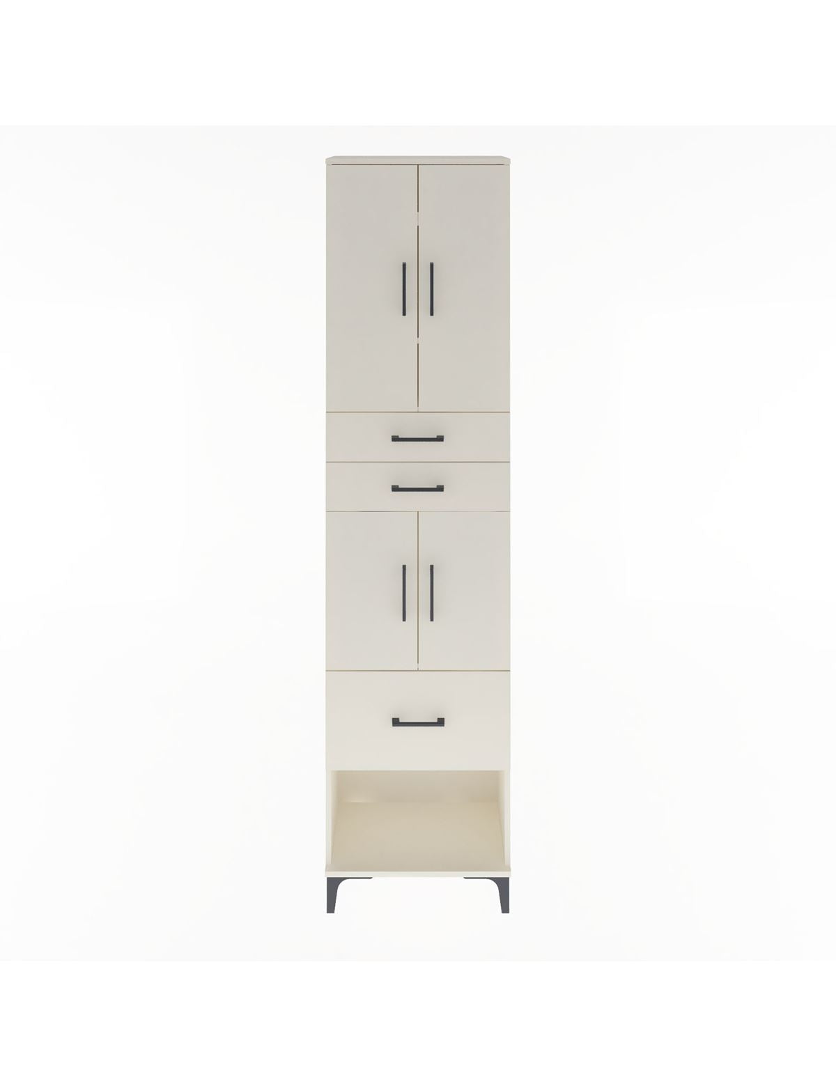 Arges Dolap 4 Raflı 3 Çekmeceli 4 Kapaklı 60x30x243 Aytaşı-Aytaşı